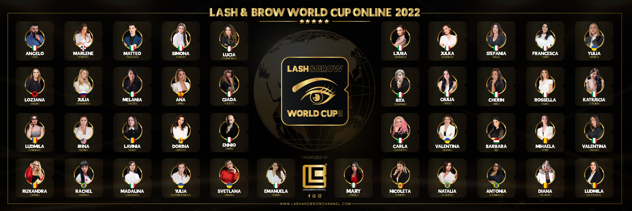 The judges of the Third Competition Lash & Brow World Cup Online 2022
